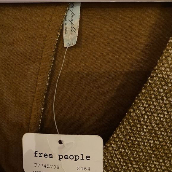 NWT Free People Heart Stopper Mini Knit Dress Brown Size L - Picture 4 of 8